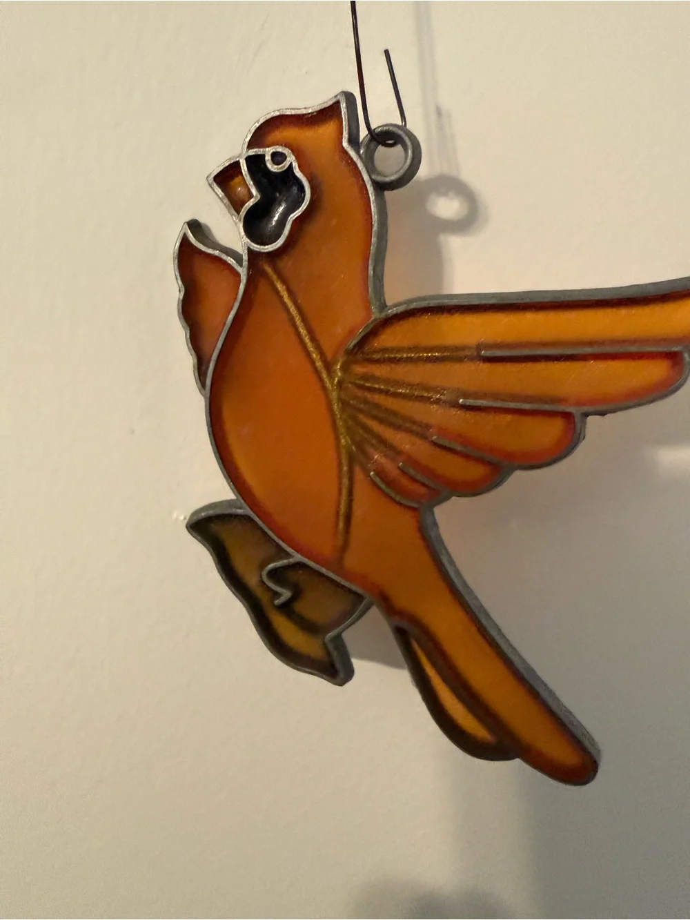 Vintage Glass and Metal Bird Decorative Bird Suncatcher Ornaments set - 4